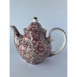 Antique Reflections Vintage By J. Godinger & Co Floral Porcelain Teapot